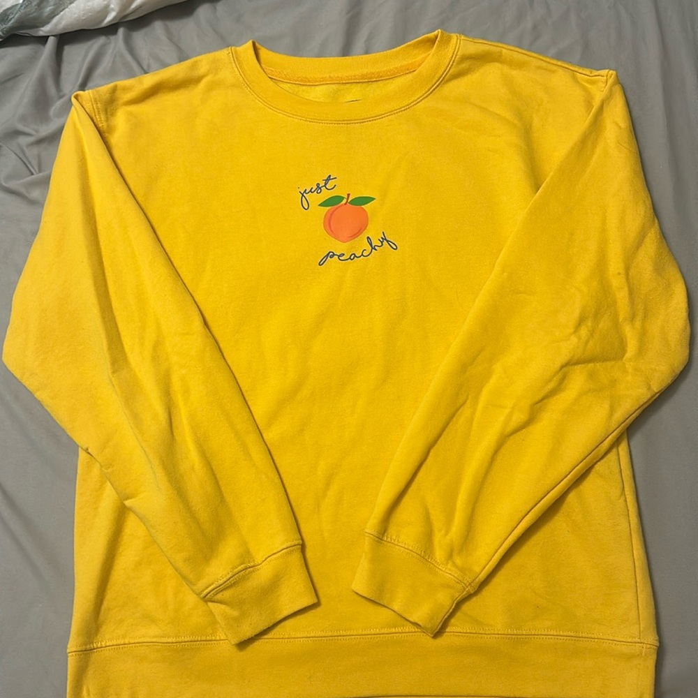 Yellow graphic crewneck